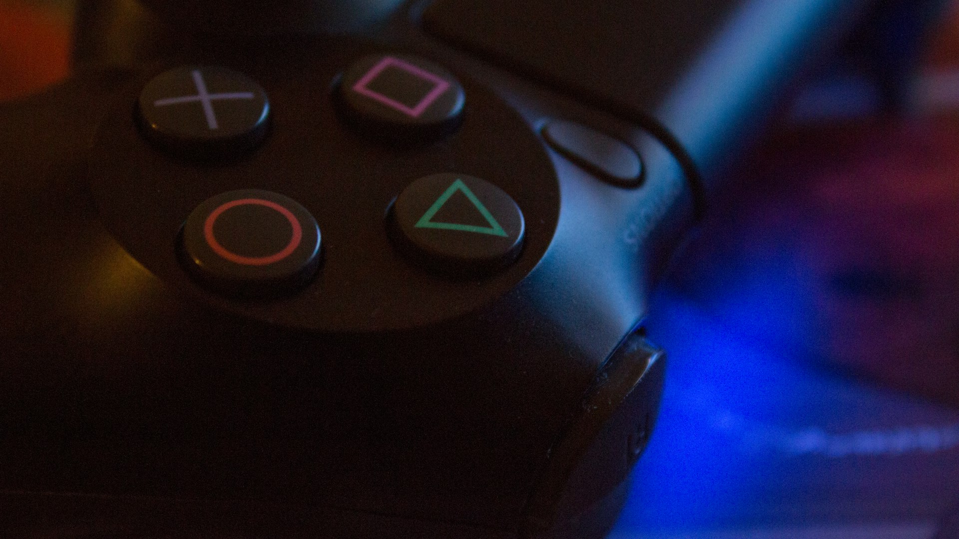 Neon-lit gaming battle scene